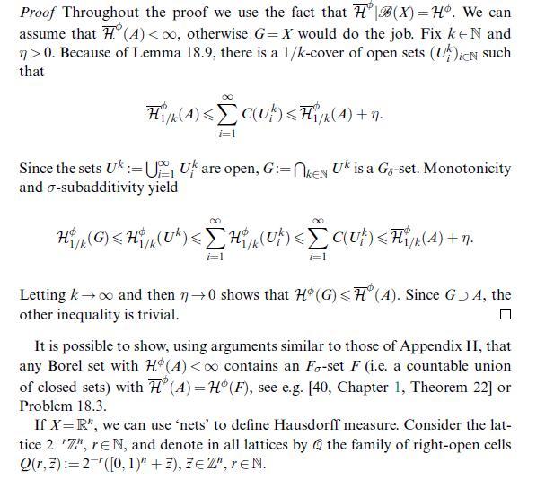 Proof Throughout the proof we use the fact that HB(X) = H. We can assume that H (4) 0. Because of Lemma 18.9,