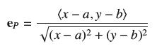 ep = (x-a,y - b) (x-a)+(y-b)