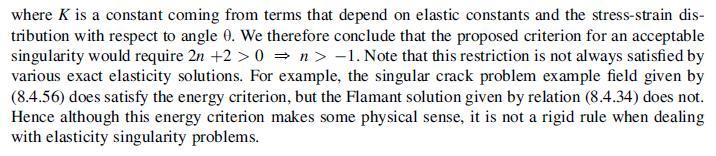 where K is a constant coming from terms that depend on elastic constants and the stress-strain dis- tribution