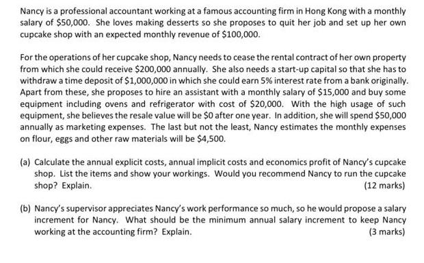 Nancy is a professional accountant working at a famous accounting firm in Hong Kong with a monthly salary of