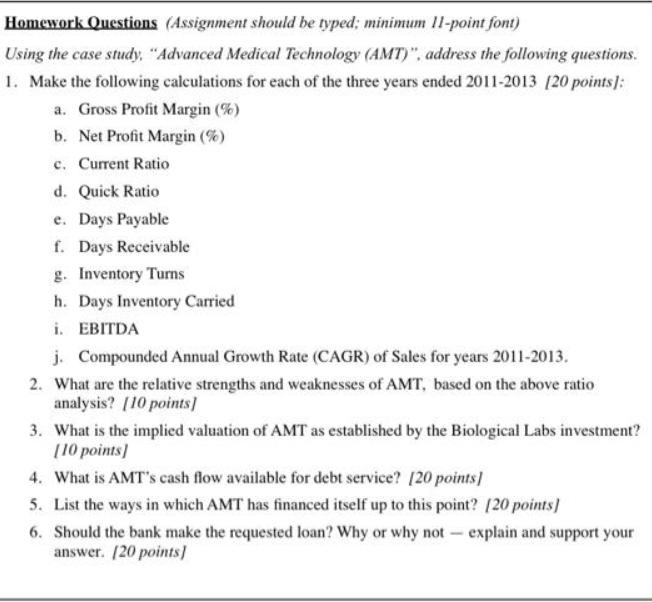 Homework Questions (Assignment should be typed; minimum 11-point font) Using the case study, 