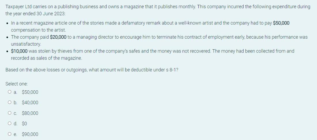 Taxpayer Ltd carries on a publishing business and owns a magazine that it publishes monthly. This company