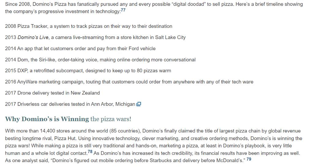 Since 2008, Domino's Pizza has fanatically pursued any and every possible 