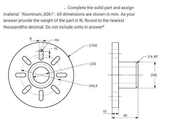.. Complete the solid part and assign material 