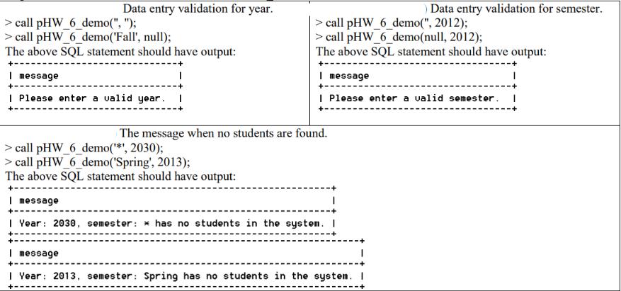 Data entry validation for year. call pHW_6_demo(