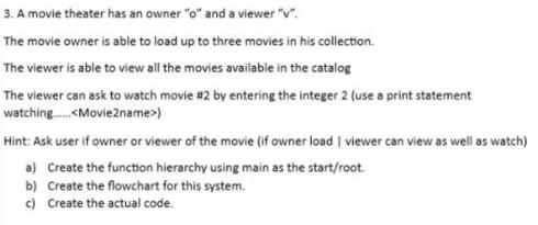 3. A movie theater has an owner 