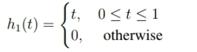 hy(t) = + t, 0t1 0. 0, otherwise