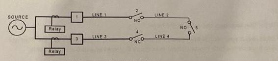 SOURCE Relay Relay LINE 1 LINE 3 2 NC NC LINE 2 LINE 4 NO