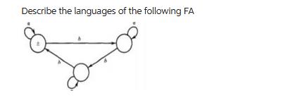 Describe the languages of the following FA