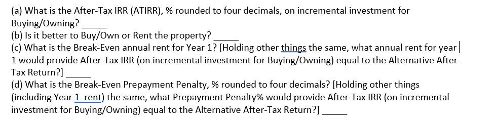 (a) What is the After-Tax IRR (ATIRR), % rounded to four decimals, on incremental investment for