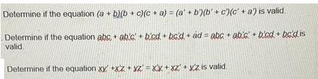 Determine if the equation (a + b)(b + c)(c + a) = (a + b)(b + c)(c + a') is valid. Determine if the equation