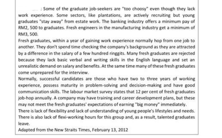 : Some of the graduate job-seekers are 