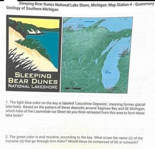 Sleeping Bear Dunes National Lake Shore, Michigan: Map Station 4-Quaternary Geology of Southern Michigan
