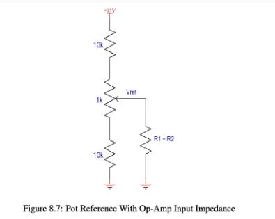 10k 10k Vref R1+R2 Figure 8.7: Pot Reference With Op-Amp Input Impedance