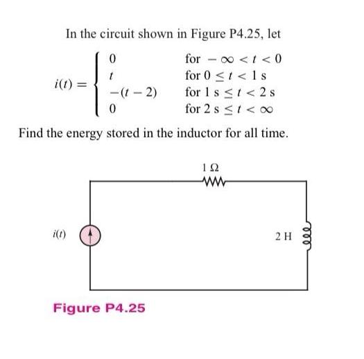 In the circuit shown in Figure P4.25, let 0 for