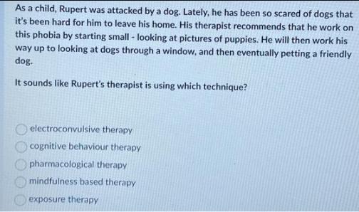 As a child, Rupert was attacked by a dog. Lately, he has been so scared of dogs that it's been hard for him