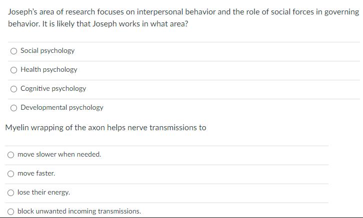 Joseph's area of research focuses on interpersonal behavior and the role of social forces in governing