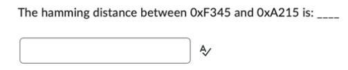 The hamming distance between OxF345 and OxA215 is: A/