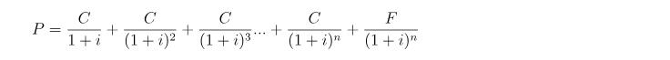 P = C C + 1+i (1 + i) + C (1 + i) + C (1+i)n + F (1+i)n