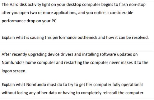 The Hard disk activity light on your desktop computer begins to flash non-stop after you open two or more