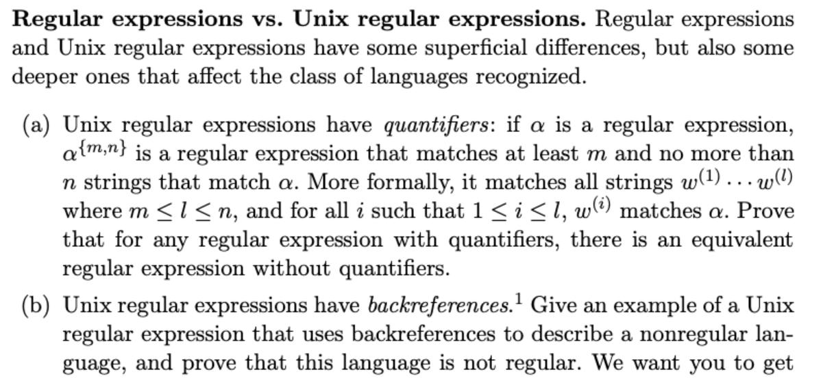 Regular expressions vs. Unix regular expressions. Regular expressions and Unix regular expressions have some