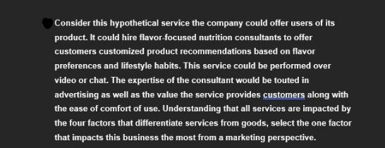 Consider this hypothetical service the company could offer users of its product. It could hire flavor-focused