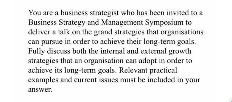 You are a business strategist who has been invited to a Business Strategy and Management Symposium to deliver