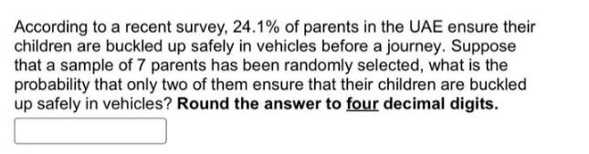 According to a recent survey, 24.1% of parents in the UAE ensure their children are buckled up safely in
