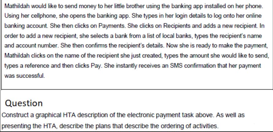 Mathildah would like to send money to her little brother using the banking app installed on her phone. Using