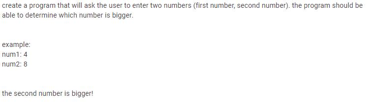 create a program that will ask the user to enter two numbers (first number, second number). the program