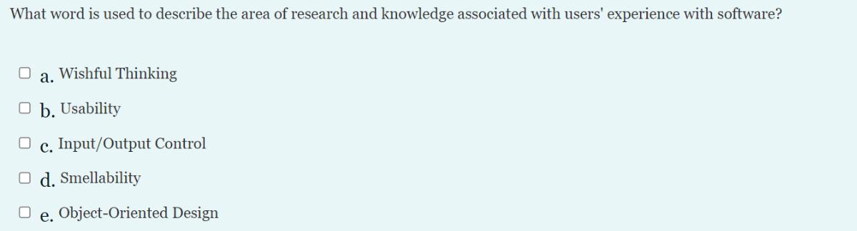 What word is used to describe the area of research and knowledge associated with users' experience with