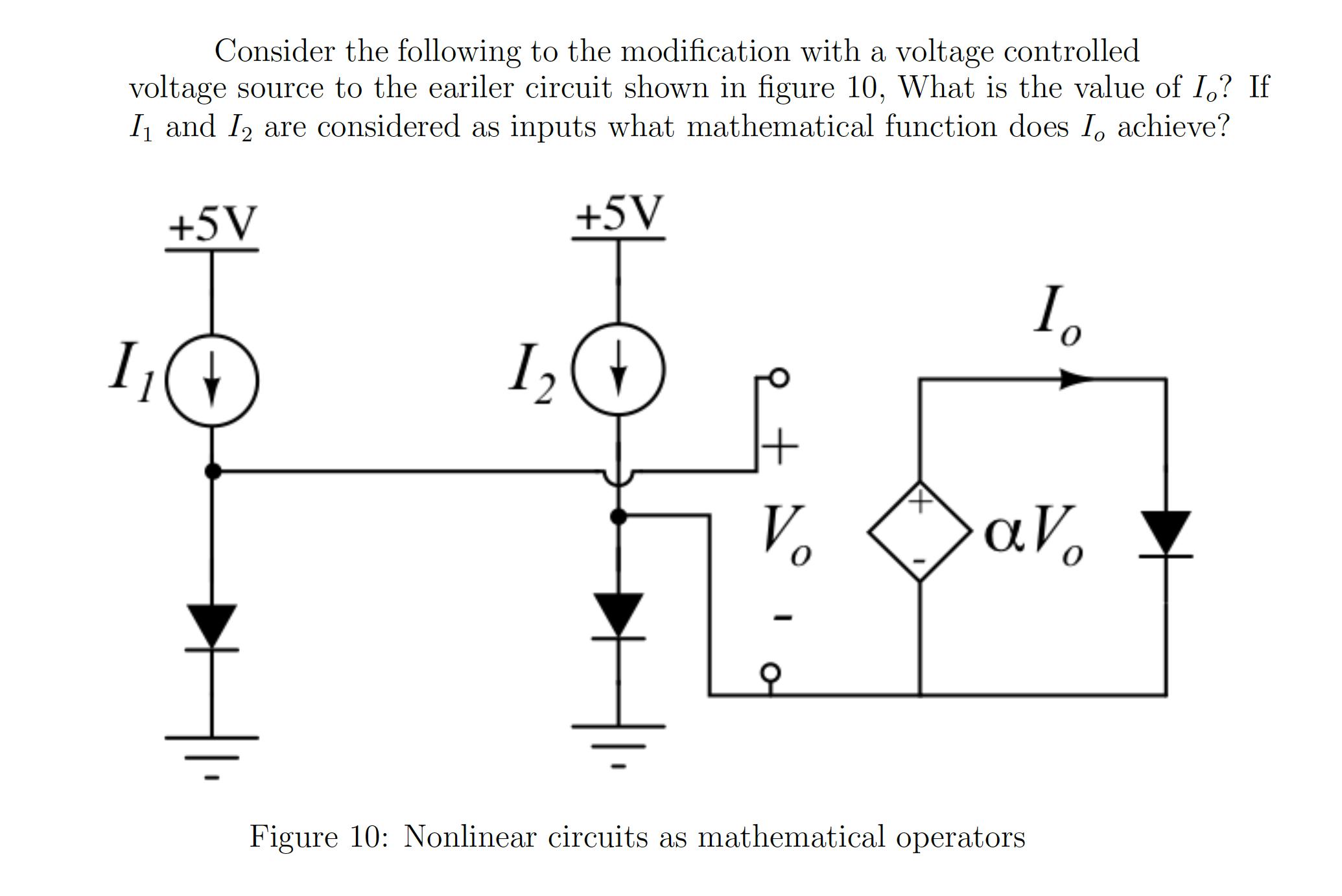 Consider the following to the modification with a voltage controlled voltage source to the eariler circuit