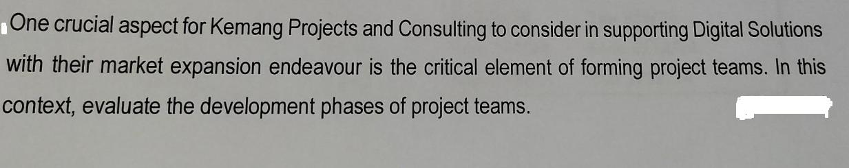 One crucial aspect for Kemang Projects and Consulting to consider in supporting Digital Solutions with their