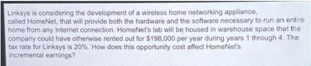 Linksys is considering the development of a wireless home networking appliance, called HomeNet, that will