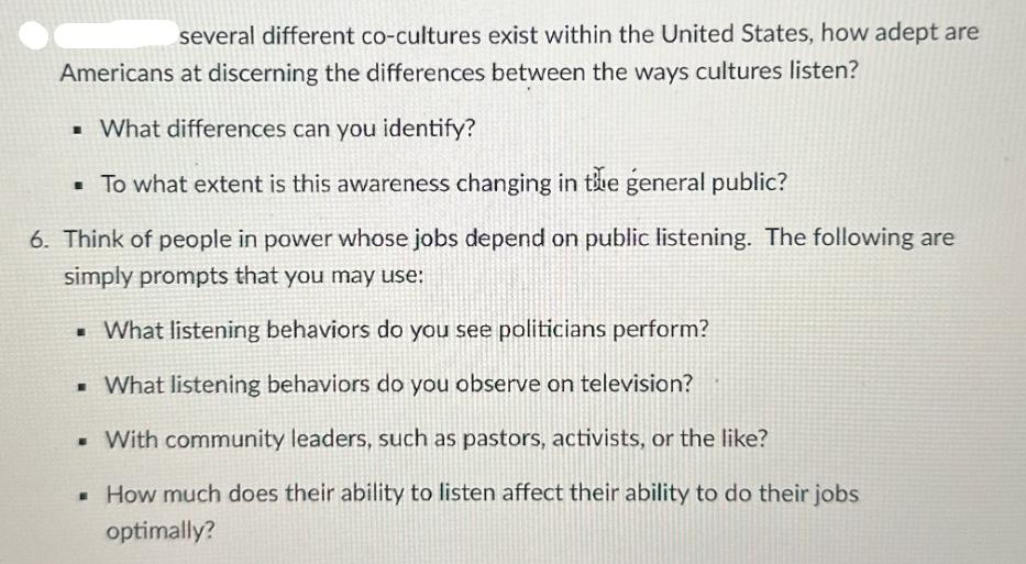 several different co-cultures exist within the United States, how adept are Americans at discerning the