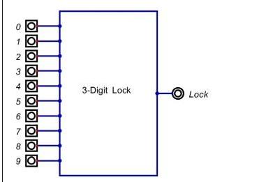AWN40 3 5678 000 3-Digit Lock Lock