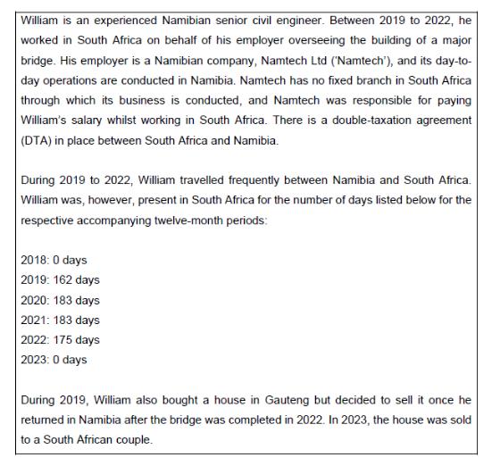 William is an experienced Namibian senior civil engineer. Between 2019 to 2022, he worked in South Africa on