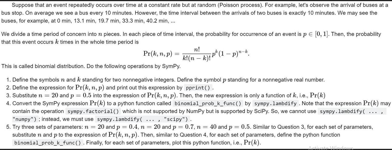 Suppose that an event repeatedly occurs over time at a constant rate but at random (Poisson process). For