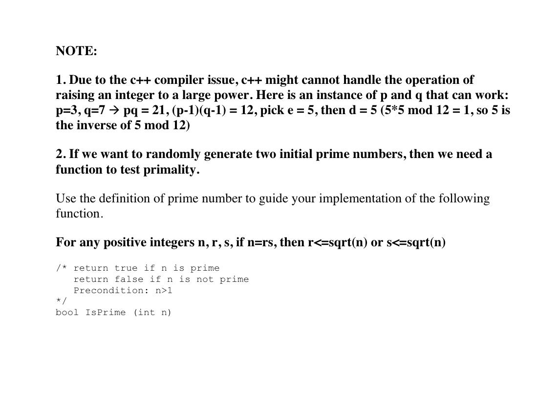 NOTE: 1. Due to the c++ compiler issue, c++ might cannot handle the operation of raising an integer to a