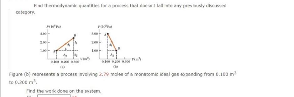 Find thermodynamic quantities for a process that doesn't fall into any previously discussed category. P(10