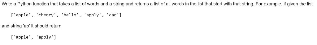 Write a Python function that takes a list of words and a string and returns a list of all words in the list