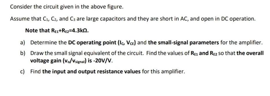 Consider the circuit given in the above figure. Assume that C, C2, and C3 are large capacitors and they are
