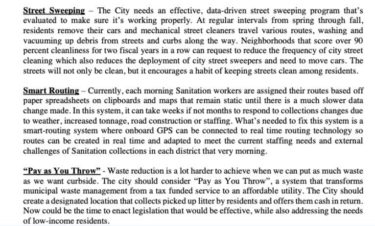 Street Sweeping - The City needs an effective, data-driven street sweeping program that's evaluated to make
