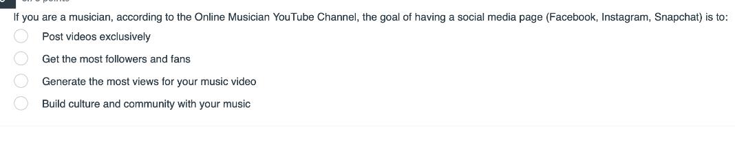 If you are a musician, according to the Online Musician YouTube Channel, the goal of having a social media