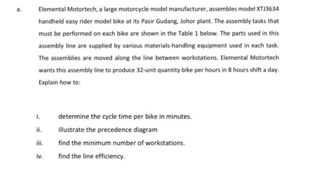 Elemental Motortech, a large motorcycle model manufacturer, assembles model XTJ3634 handheld easy rider model