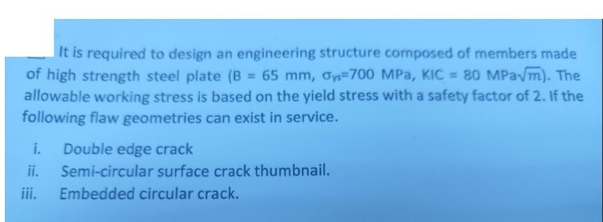 It is required to design an engineering structure composed of members made of high strength steel plate (B =