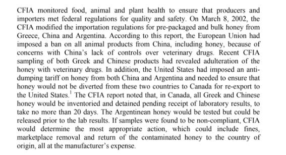 CFIA monitored food, animal and plant health to ensure that producers and importers met federal regulations