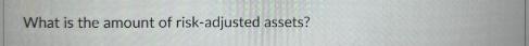 What is the amount of risk-adjusted assets?