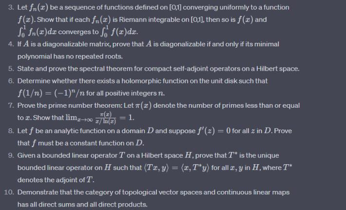 3. Let fn (2) be a sequence of functions defined on [0,1] converging uniformly to a function f(x). Show that