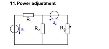 11. Power adjustment R R U R3